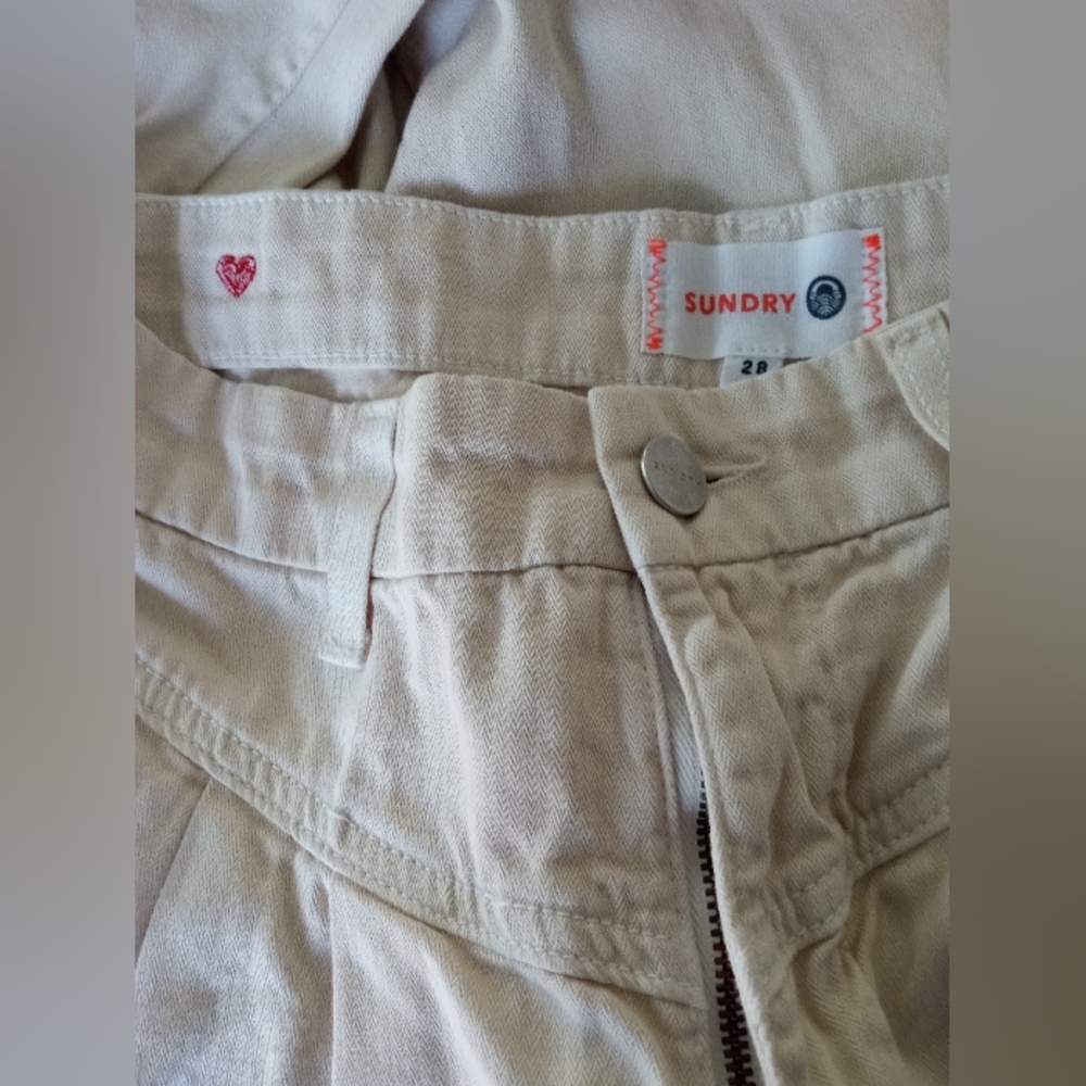 SUNDRY [REVOLVE] High Waisted Pleated Seashell Cream Pants | 28 - Picture 10 of 12